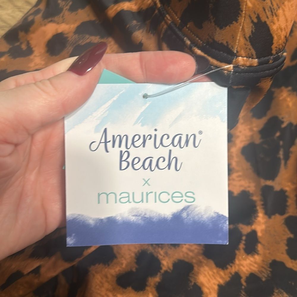 Maurices Leopard Print Swim Skort - Picture 8 of 12